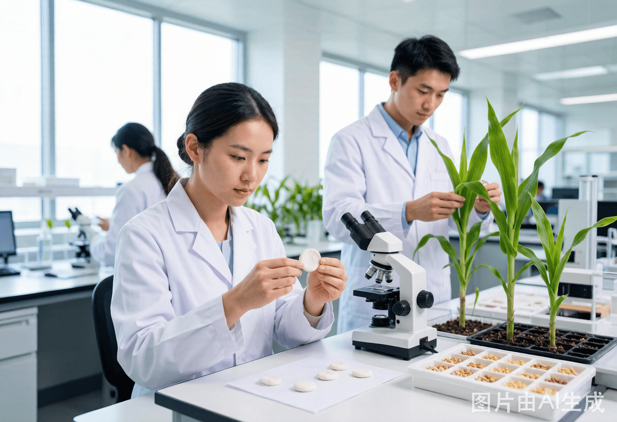育种实验室里的科研人员